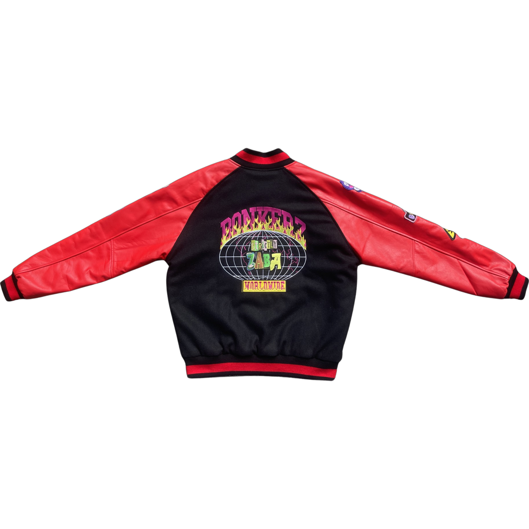 BONKERS CALFSKIN VARSITY JACKET